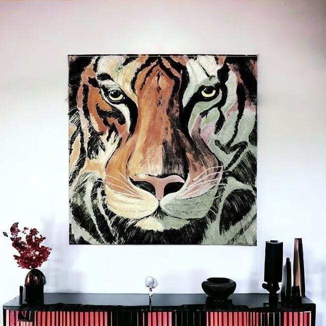 Staring Tiger Portrait Unframed Print Wall Art - Homeroots - Flyclothing LLC