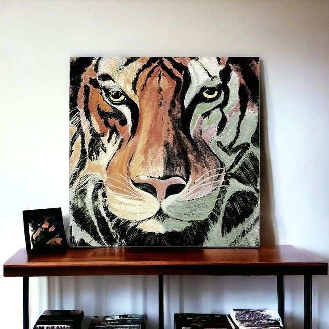 Staring Tiger Portrait Unframed Print Wall Art - Homeroots - Flyclothing LLC