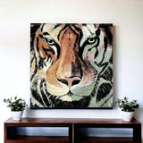 Staring Tiger Portrait Unframed Print Wall Art - Homeroots - Flyclothing LLC