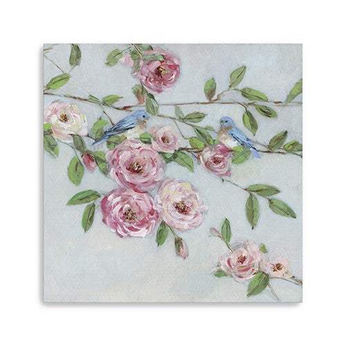 Large Pretty Pink Blooms Canvas Wall Art - Homeroots - Flyclothing LLC