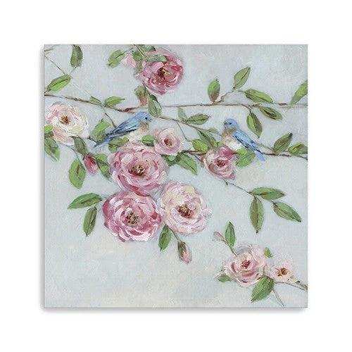 Large Pretty Pink Blooms Canvas Wall Art - Homeroots - Flyclothing LLC