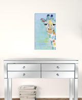 24" x 18" Pastel Patchwork Giraffe Canvas Wall Art - Homeroots - Flyclothing LLC