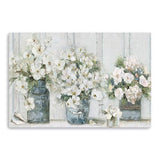 36" x 24" Watercolor Soft Pastel Bouquet Trio Canvas Wall Art - Homeroots - Flyclothing LLC