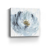 30" x 30" Watercolor Abstract Gray Blue Flower Canvas Wall Art - Homeroots