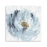 40" x 40" Watercolor Abstract Gray Blue Flower Canvas Wall Art - Homeroots - Flyclothing LLC