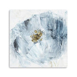20" x 20" Watercolor Abstract Gray Blue Flower II Canvas Wall Art - Homeroots - Flyclothing LLC