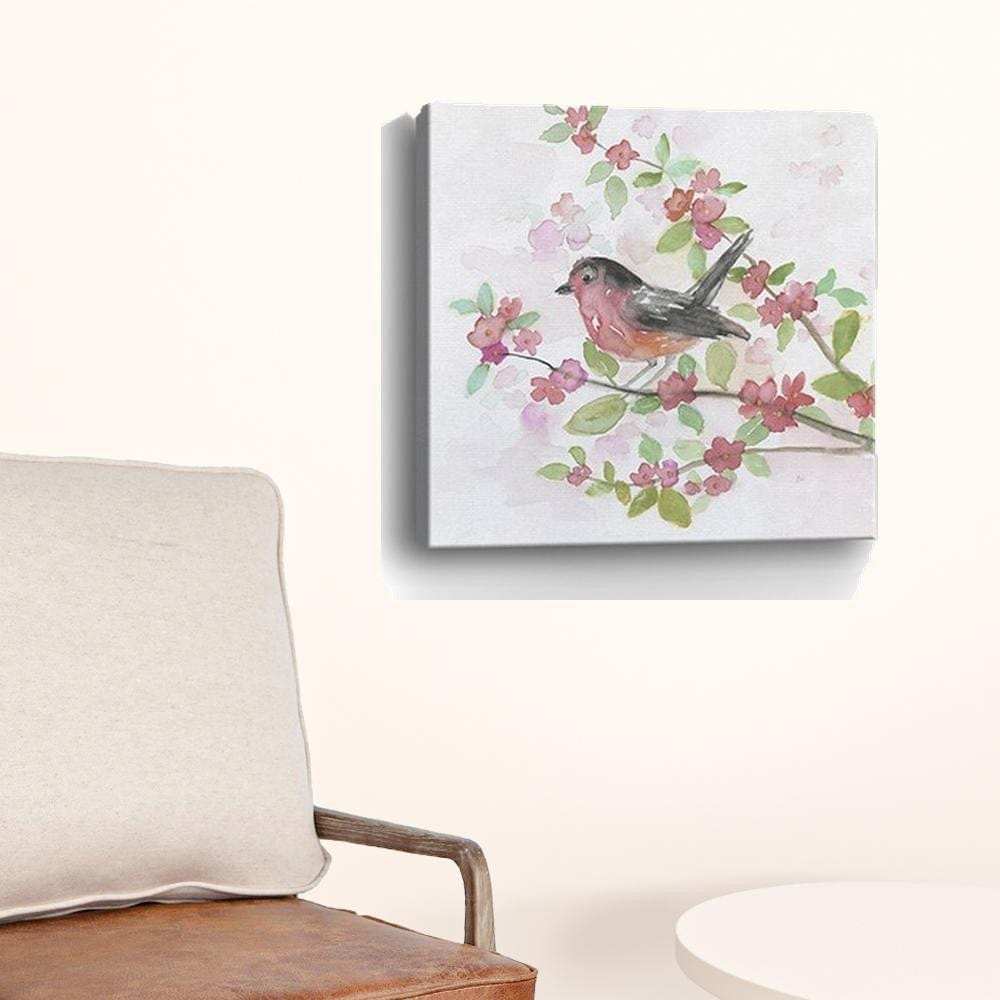 Flower And Bird Unframed Print Wall Art - Homeroots - Flyclothing LLC