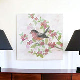 Flower And Bird Unframed Print Wall Art - Homeroots - Flyclothing LLC