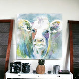 Watercolor Cow Unframed Print Wall Art - Homeroots