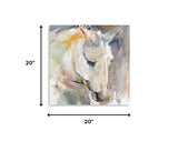 20" x 20" Abstract Watercolor Horse Canvas Wall Art - Homeroots - Flyclothing LLC