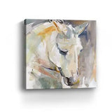 30" x 30" Abstract Watercolor Horse Canvas Wall Art - Homeroots