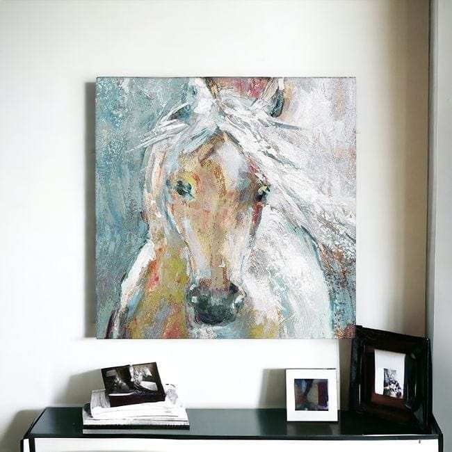 Whimsical Horse Unframed Print Wall Art - Homeroots - Flyclothing LLC