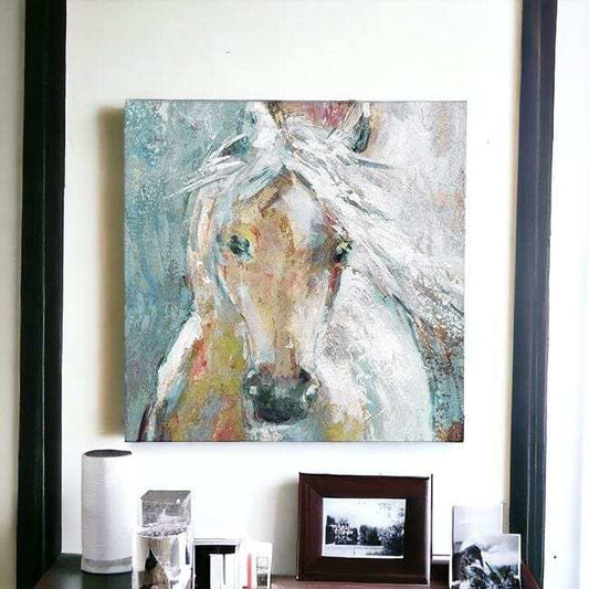 Whimsical Horse Unframed Print Wall Art - Homeroots - Flyclothing LLC