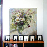 Pretty Vase Of Flowers Unframed Print Wall Art - Homeroots - Flyclothing LLC