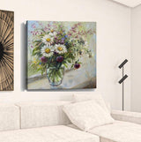 Pretty Vase Of Flowers Unframed Print Wall Art - Homeroots - Flyclothing LLC