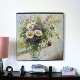 Pretty Vase Of Flowers Unframed Print Wall Art - Homeroots - Flyclothing LLC