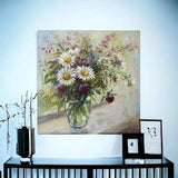 Pretty Vase Of Flowers Unframed Print Wall Art - Homeroots - Flyclothing LLC