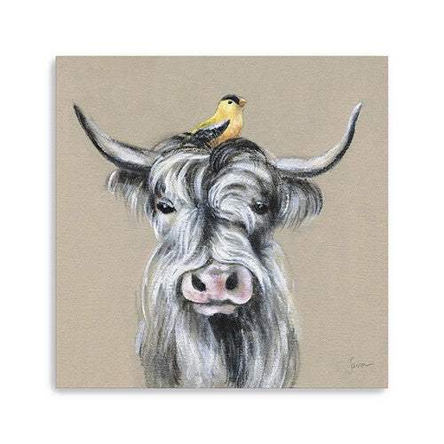 Cute Highland Cow Unframed Print Wall Art - Homeroots - Flyclothing LLC