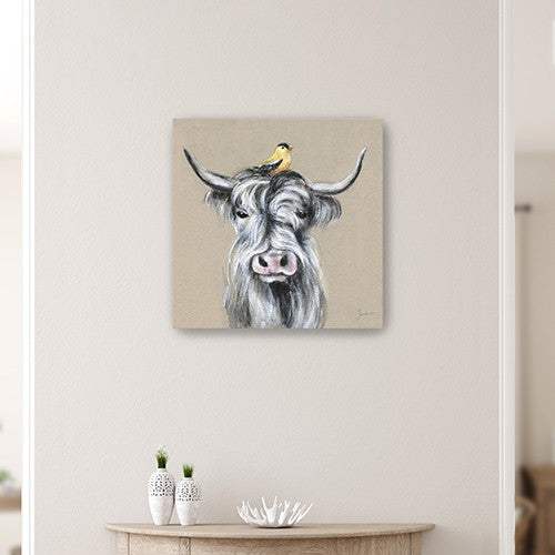 Cute Highland Cow Unframed Print Wall Art - Homeroots - Flyclothing LLC