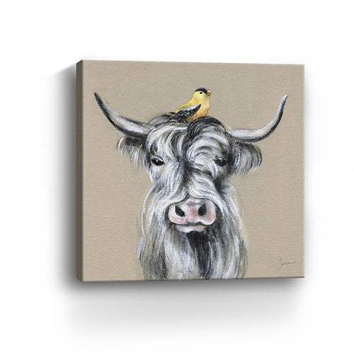Cute Highland Cow Unframed Print Wall Art - Homeroots - Flyclothing LLC