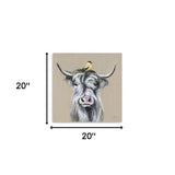 Cute Highland Cow Unframed Print Wall Art - Homeroots - Flyclothing LLC