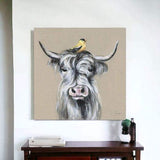 Cute Highland Cow Unframed Print Wall Art - Homeroots - Flyclothing LLC