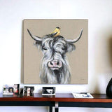 Cute Highland Cow Unframed Print Wall Art - Homeroots - Flyclothing LLC