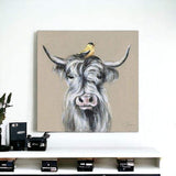 Cute Highland Cow Unframed Print Wall Art - Homeroots - Flyclothing LLC