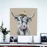 Cute Highland Cow Unframed Print Wall Art - Homeroots - Flyclothing LLC