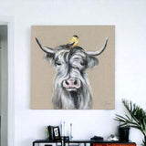 Cute Highland Cow Unframed Print Wall Art - Homeroots - Flyclothing LLC