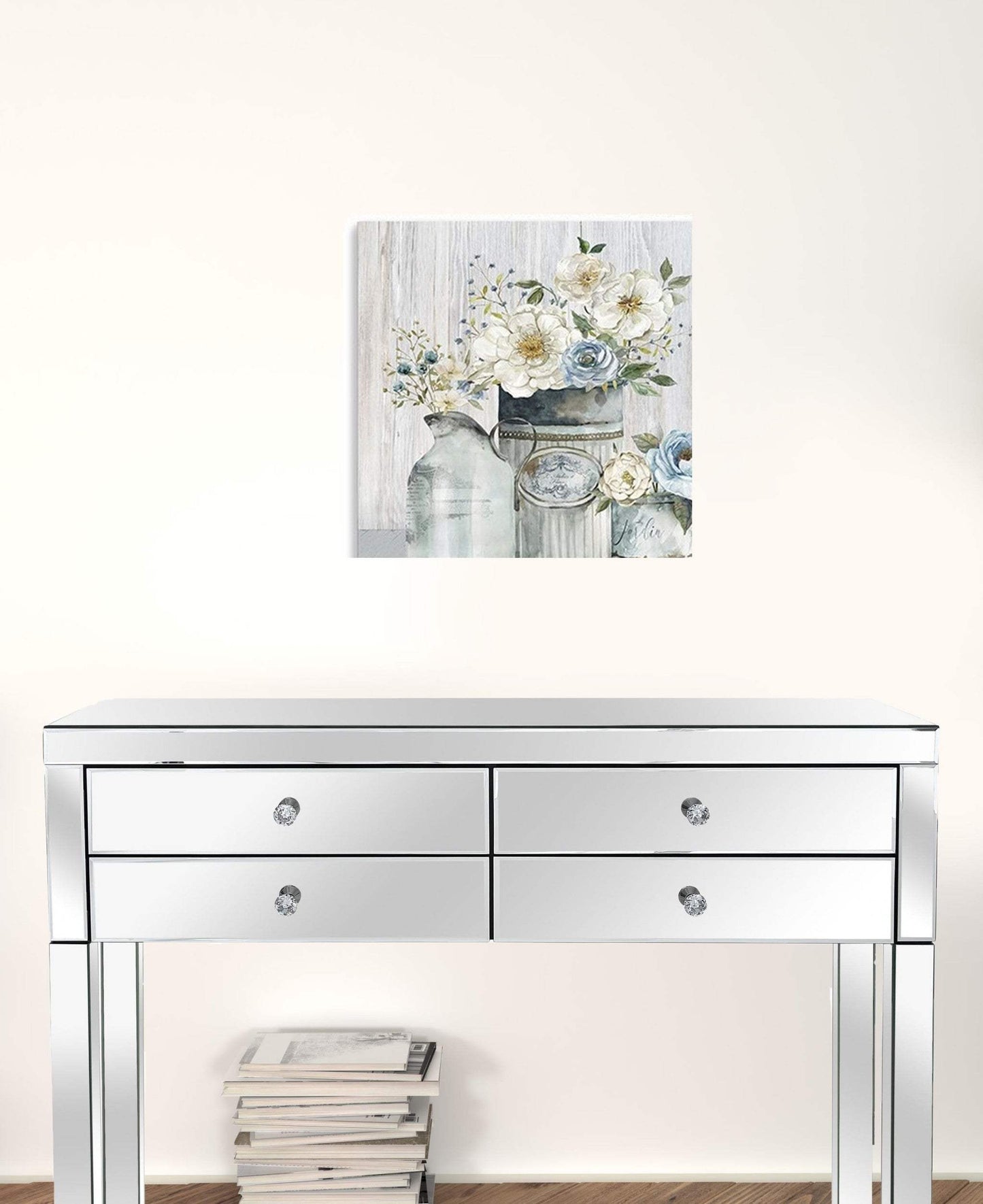 Rustic Grey Flowers Unframed Print Wall Art - Homeroots - Flyclothing LLC
