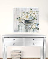 Rustic Grey Flowers Unframed Print Wall Art - Homeroots - Flyclothing LLC
