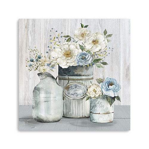 Rustic Grey Flowers Unframed Print Wall Art - Homeroots - Flyclothing LLC