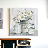 Rustic Grey Flowers Unframed Print Wall Art - Homeroots - Flyclothing LLC