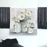 Rustic Grey Flowers Unframed Print Wall Art - Homeroots - Flyclothing LLC