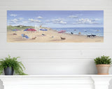 10" X 30" Dogs Rule the Beach Canvas Unframed Wall Art - Homeroots