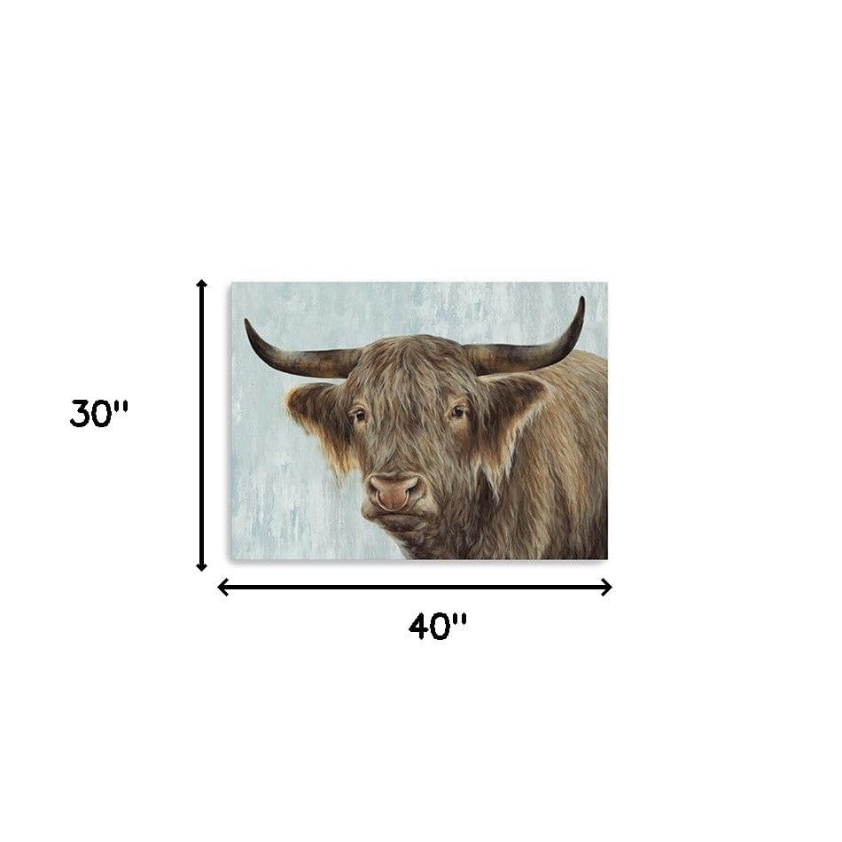 40" x 30"Bold No Bull Canvas Wall Art - Homeroots - Flyclothing LLC