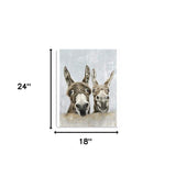 Cute Donkeys Canvas Unframed Print Wall Art - Homeroots - Flyclothing LLC