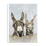 Cute Donkeys Canvas Unframed Print Wall Art - Homeroots - Flyclothing LLC