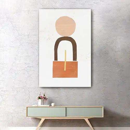 Abstract Orange Shapes In Balance Unframed Print Wall Art - Homeroots - Flyclothing LLC