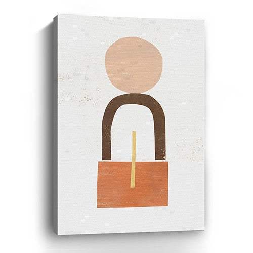 Abstract Orange Shapes In Balance Unframed Print Wall Art - Homeroots - Flyclothing LLC