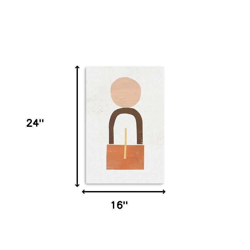 Abstract Orange Shapes In Balance Unframed Print Wall Art - Homeroots - Flyclothing LLC