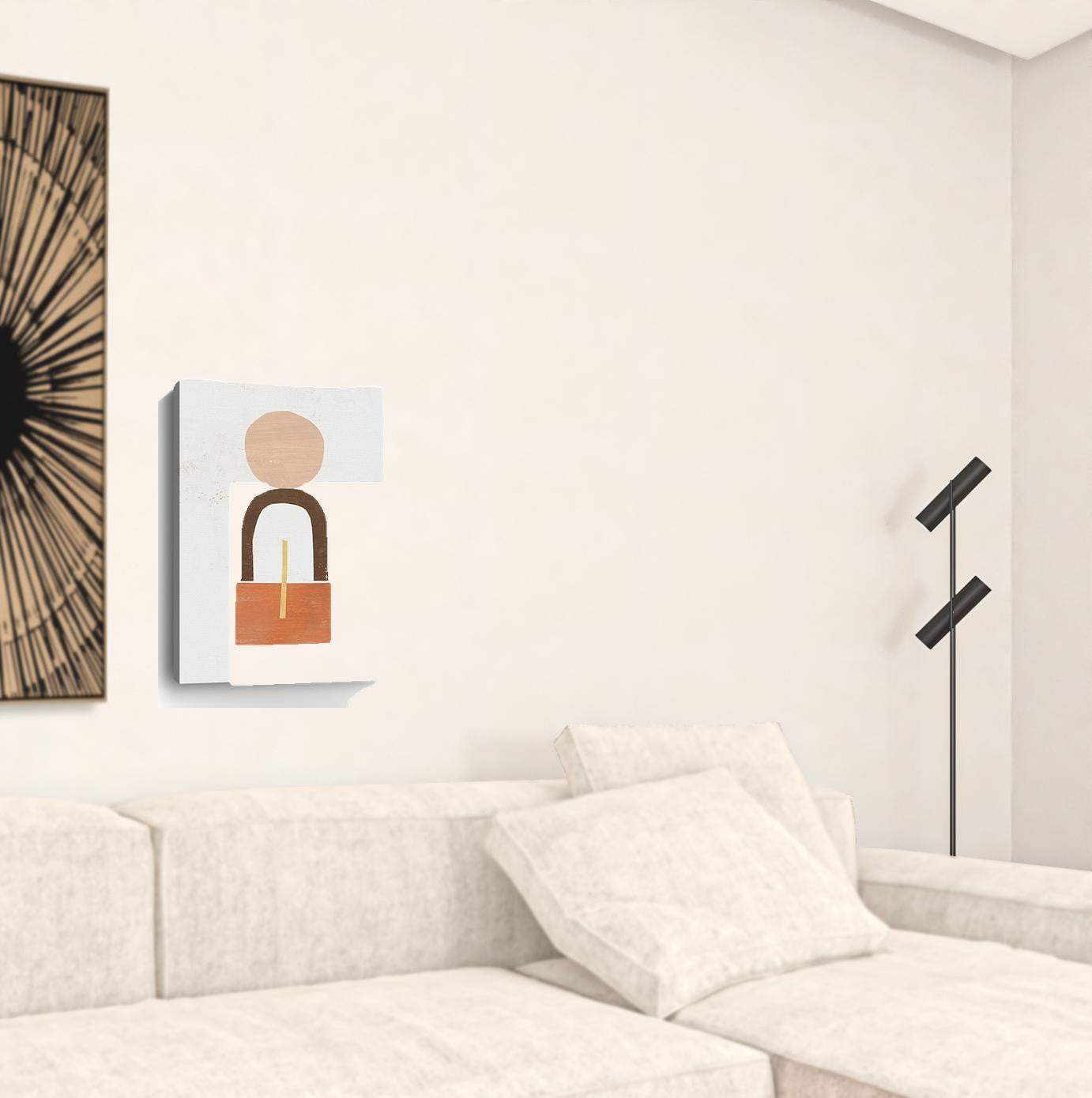 Abstract Orange Shapes In Balance Unframed Print Wall Art - Homeroots - Flyclothing LLC