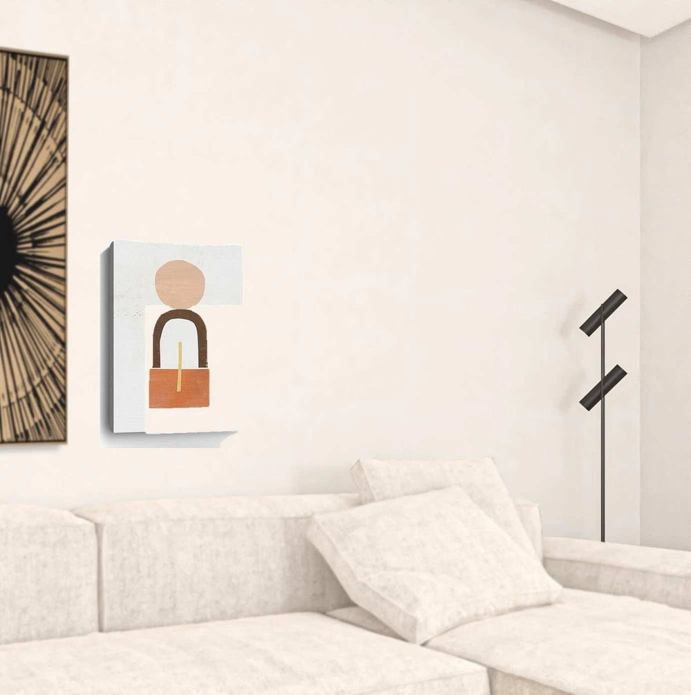 Abstract Orange Shapes In Balance Unframed Print Wall Art - Homeroots - Flyclothing LLC