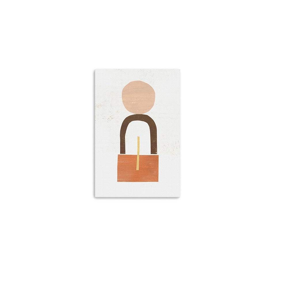 Abstract Orange Shapes In Balance Unframed Print Wall Art - Homeroots - Flyclothing LLC