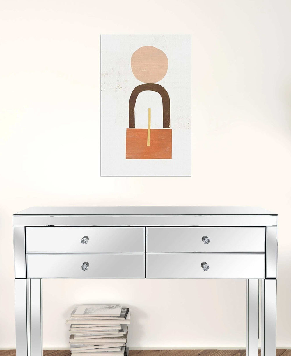 Abstract Orange Shapes In Balance Unframed Print Wall Art - Homeroots - Flyclothing LLC