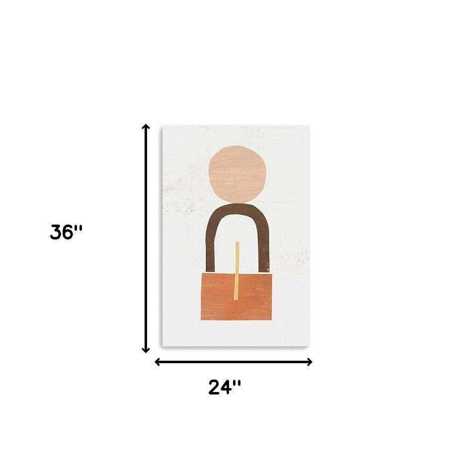 Abstract Orange Shapes In Balance Unframed Print Wall Art - Homeroots - Flyclothing LLC