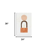 Abstract Orange Shapes In Balance Unframed Print Wall Art - Homeroots - Flyclothing LLC