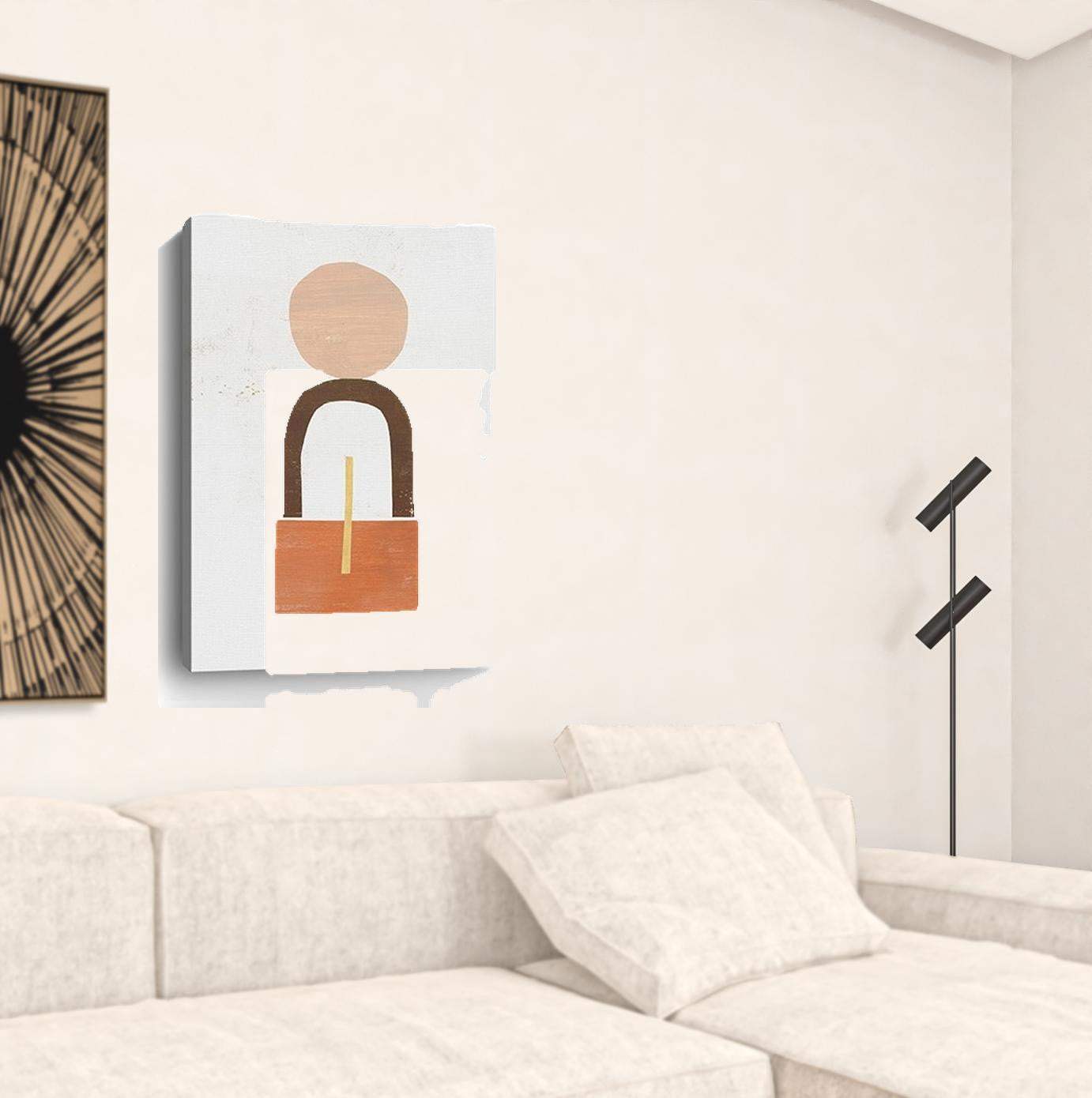 Abstract Orange Shapes In Balance Unframed Print Wall Art - Homeroots - Flyclothing LLC