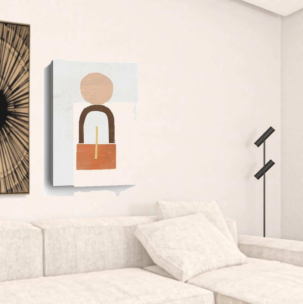 Abstract Orange Shapes In Balance Unframed Print Wall Art - Homeroots - Flyclothing LLC